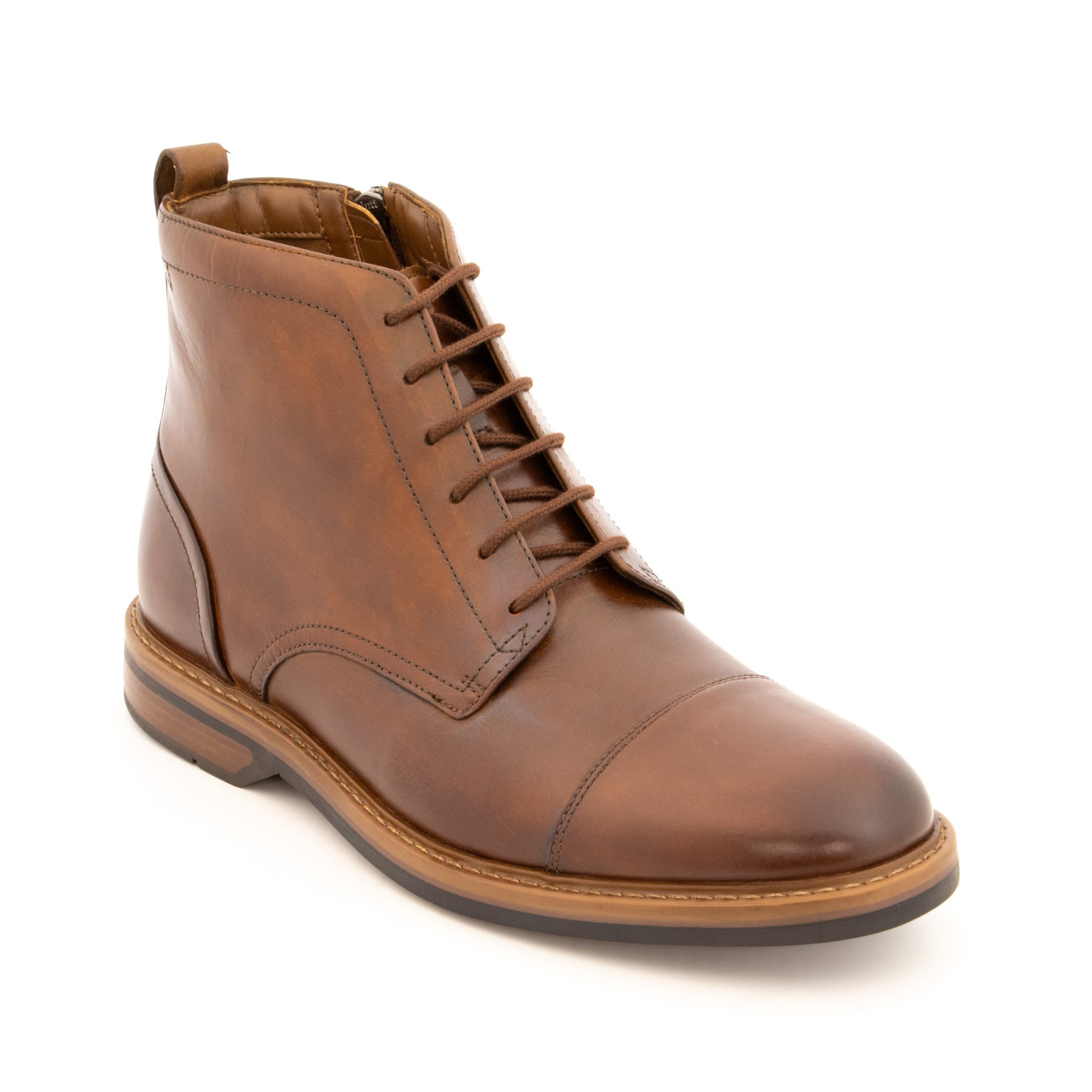 Bottines en cuir CLARKS Homme ALDWIN CAP cognac Chaussures Grassler